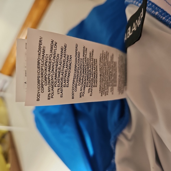 NWT La Blanca Blue Island Goddess Over the shoulder Twist Front Tankini top - Picture 16 of 16